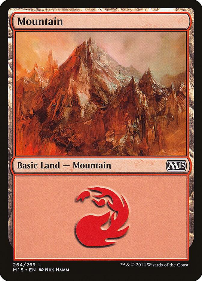 Mountain 264 card from Magic 2015 (M15)