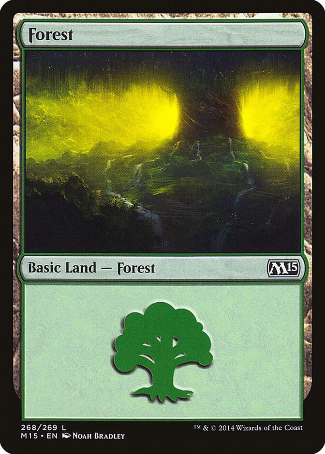 Forest 268 card from Magic 2015 (M15)