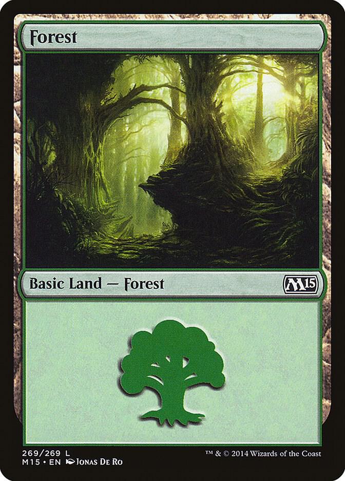 Forest 269 card from Magic 2015 (M15)