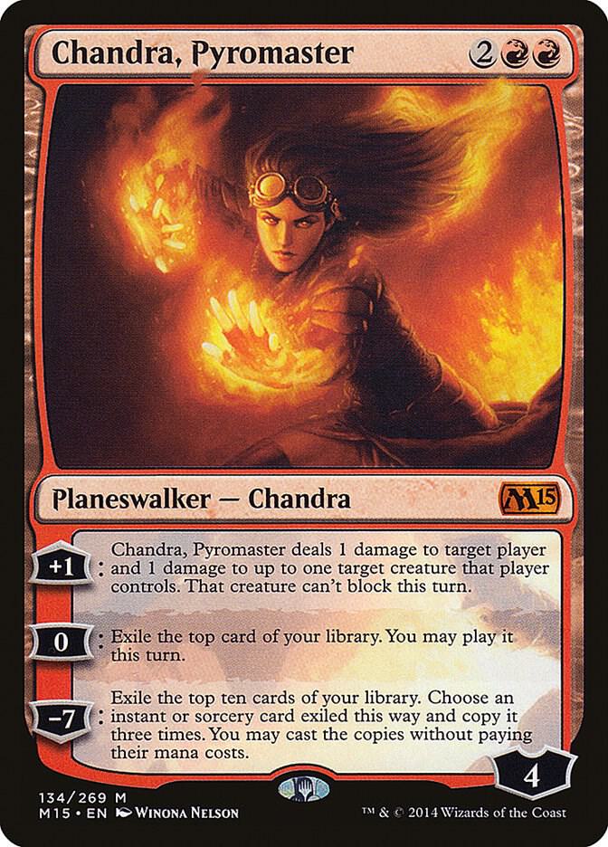 Chandra, Pyromaster 134 card from Magic 2015 (M15)