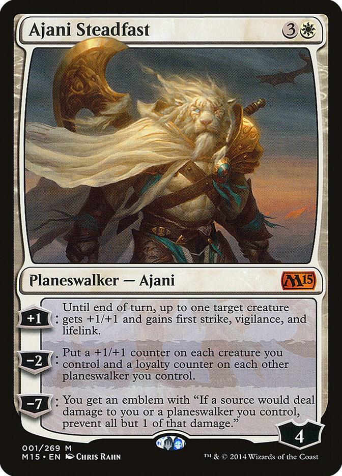 Ajani Steadfast 1 card from Magic 2015 (M15)