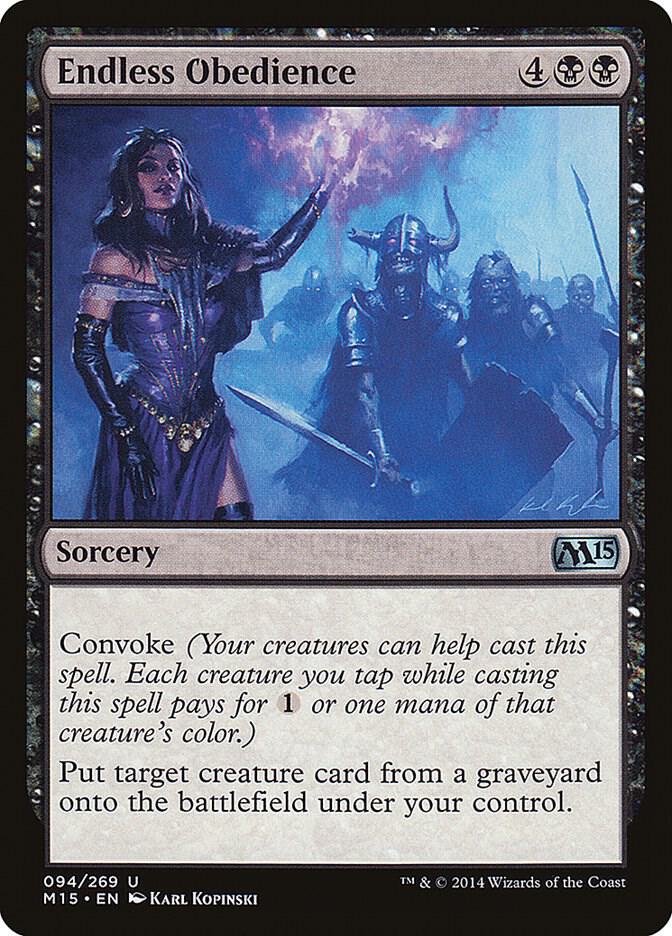 Endless Obedience 94 card from Magic 2015 (M15)