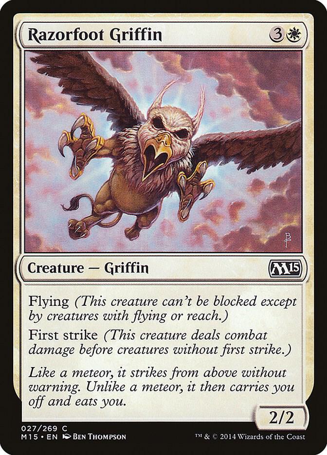 Razorfoot Griffin 27 card from Magic 2015 (M15)