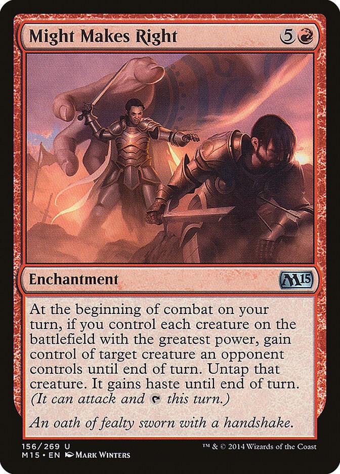 Might Makes Right 156 card from Magic 2015 (M15)
