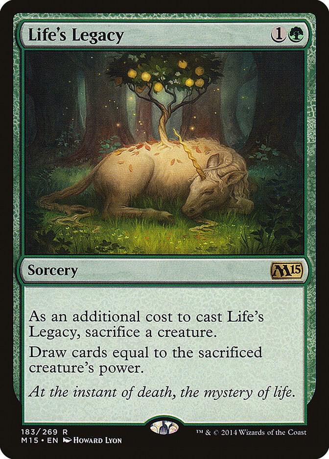 Life's Legacy 183 card from Magic 2015 (M15)