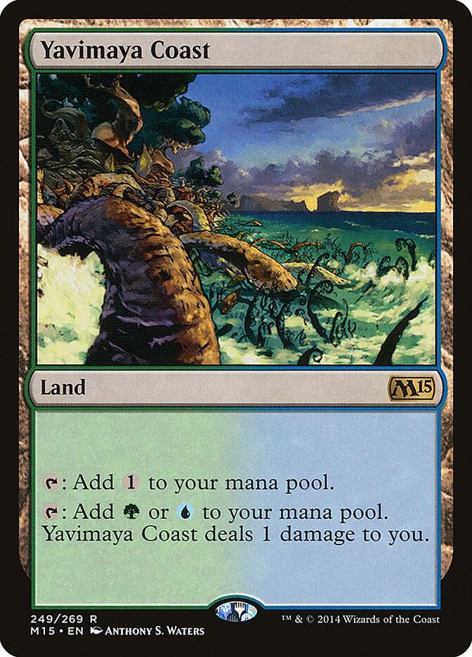 Yavimaya Coast 249 card from Magic 2015 (M15)