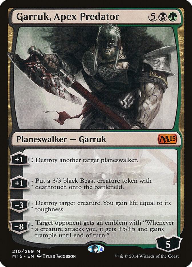 Garruk, Apex Predator 210 card from Magic 2015 (M15)