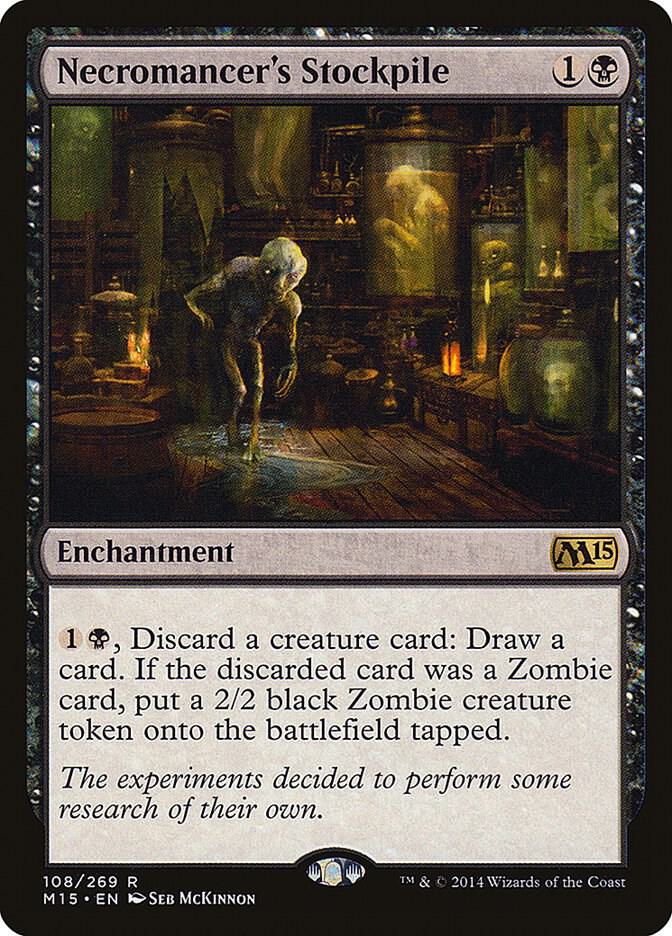 Necromancer's Stockpile 108 card from Magic 2015 (M15)