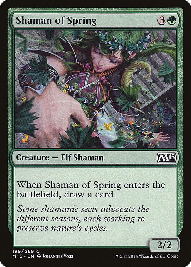 Shaman of Spring 199 card from Magic 2015 (M15)
