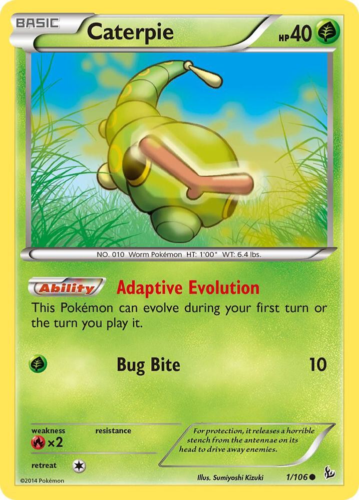 Caterpie 1/106 card from XY - Flashfire