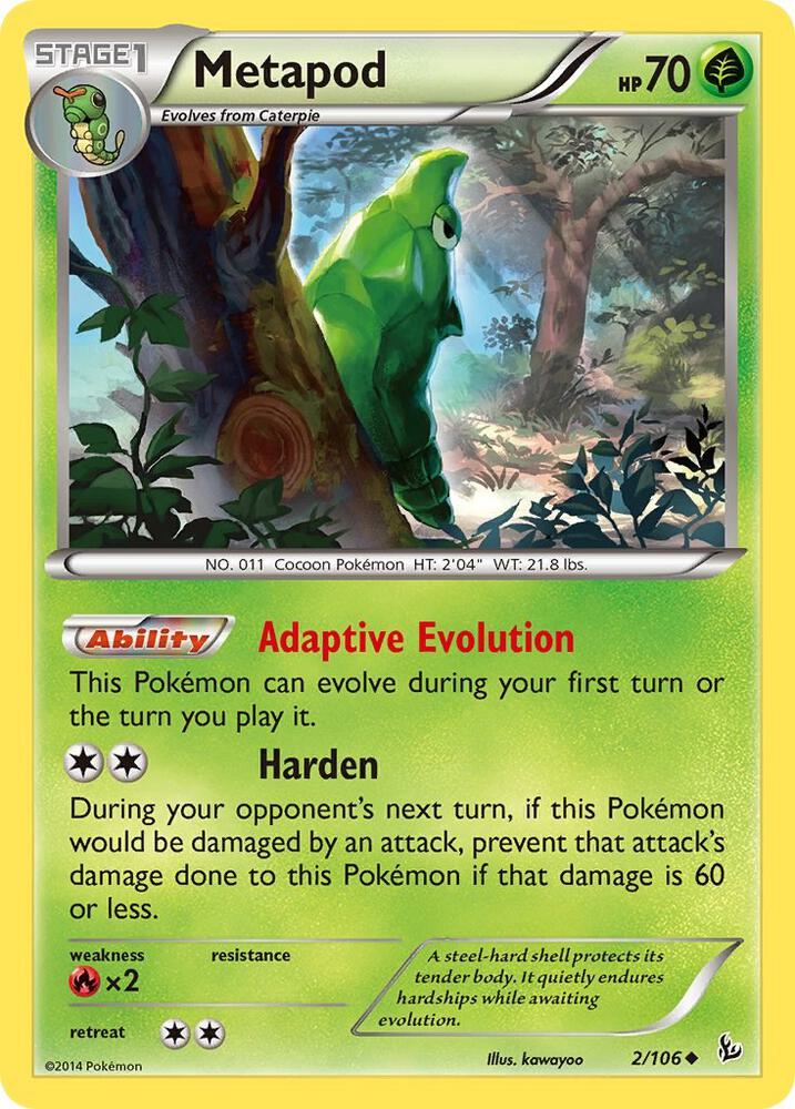 Metapod 2/106 card from XY - Flashfire