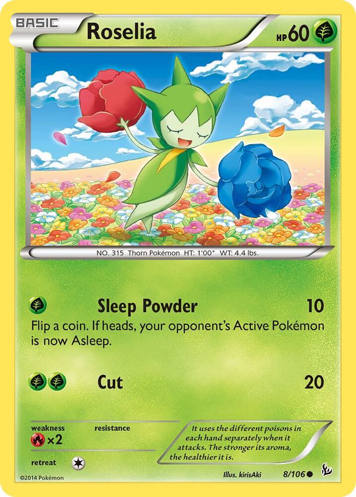 Roselia 8/106 card from XY - Flashfire
