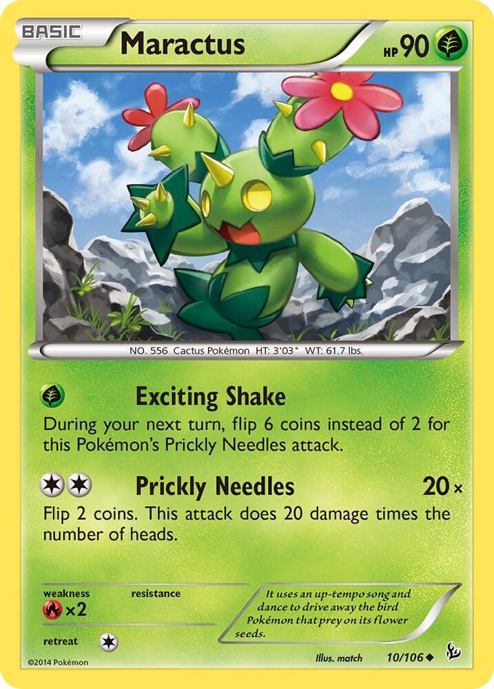 Maractus 10/106 card from XY - Flashfire