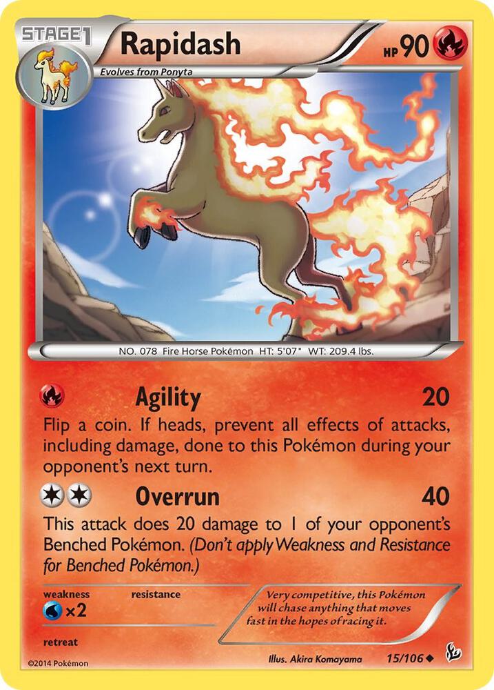 Rapidash 15/106 card from XY - Flashfire