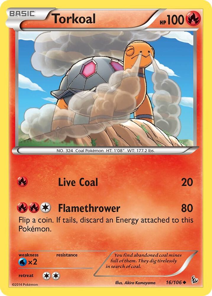 Torkoal 16/106 card from XY - Flashfire