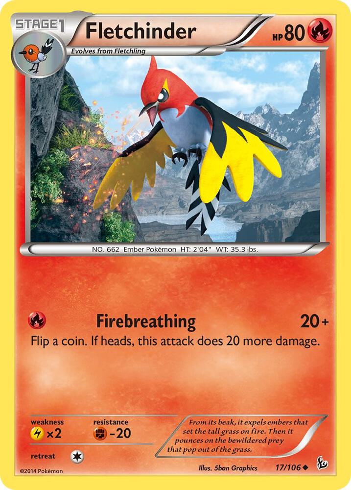 Fletchinder 17/106 card from XY - Flashfire