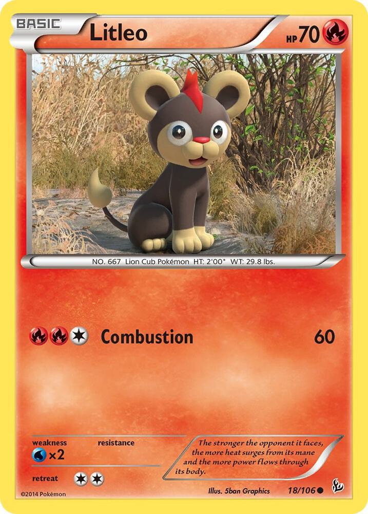 Litleo (18) 18/106 card from XY - Flashfire