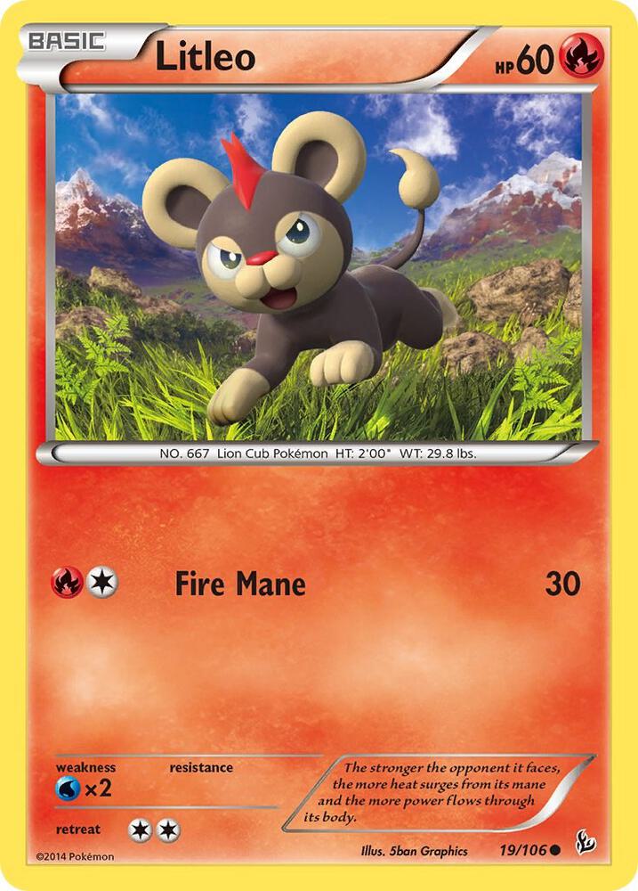 Litleo (19) 19/106 card from XY - Flashfire