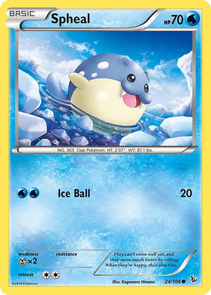 Spheal 24/106 card from XY - Flashfire