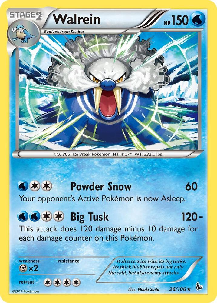 Walrein 26/106 card from XY - Flashfire