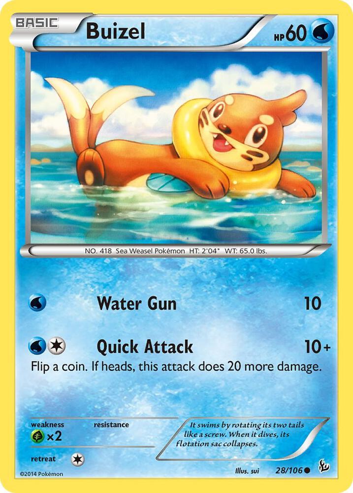 Buizel 28/106 card from XY - Flashfire