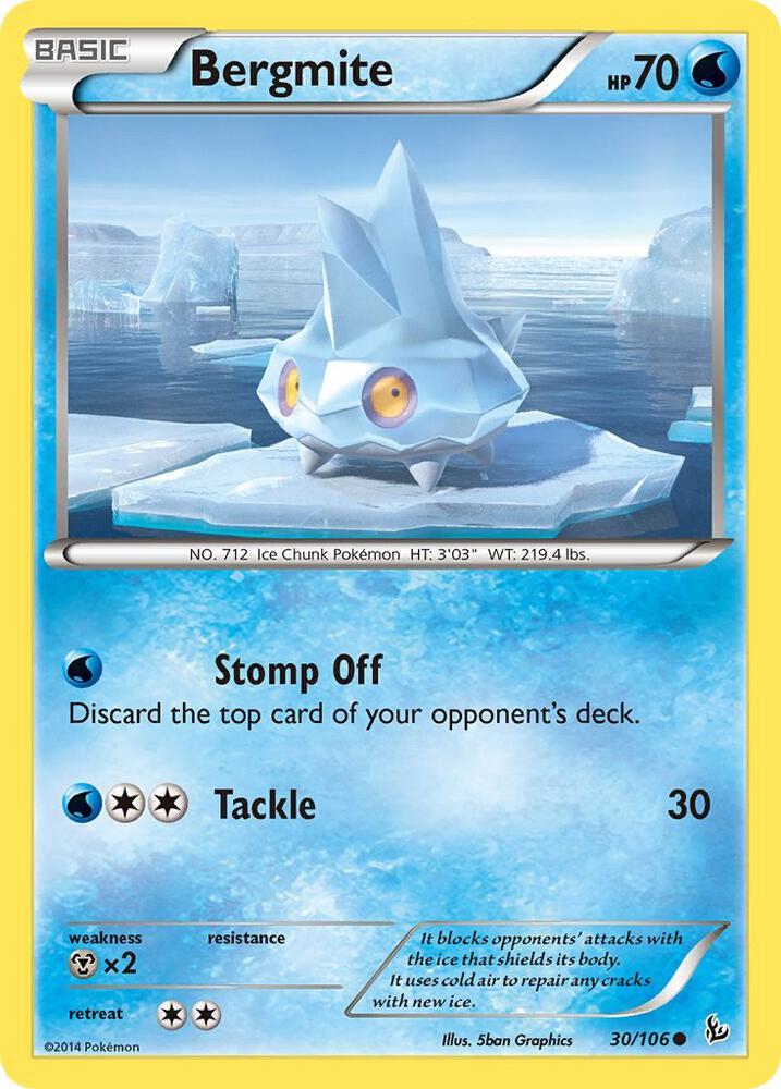 Bergmite 30/106 card from XY - Flashfire
