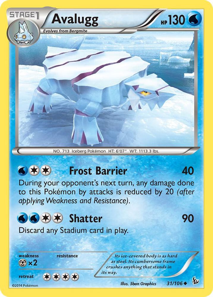 Avalugg 31/106 card from XY - Flashfire