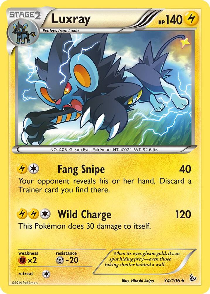Luxray 34/106 card from XY - Flashfire