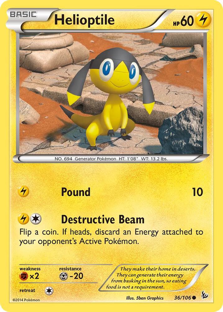 Helioptile 36/106 card from XY - Flashfire