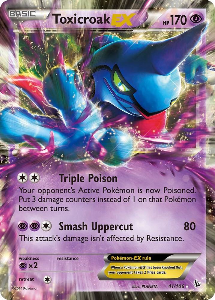 Toxicroak EX 41/106 card from XY - Flashfire
