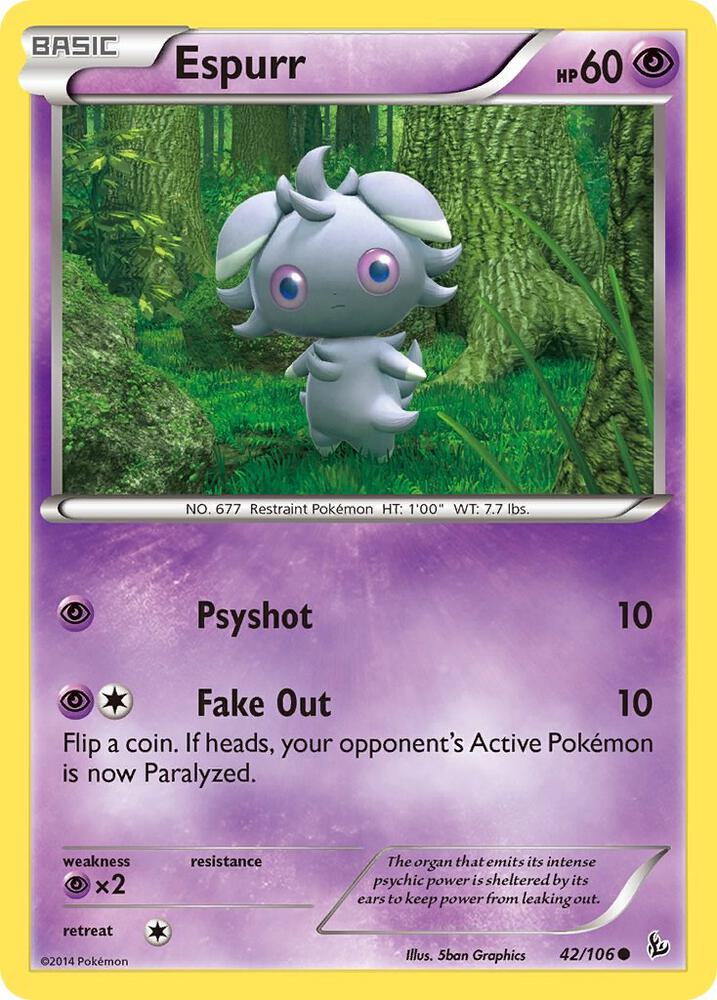 Espurr 42/106 card from XY - Flashfire