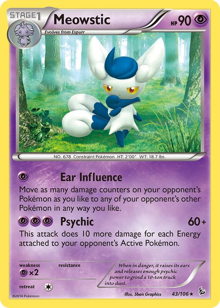Meowstic 43/106 card from XY - Flashfire