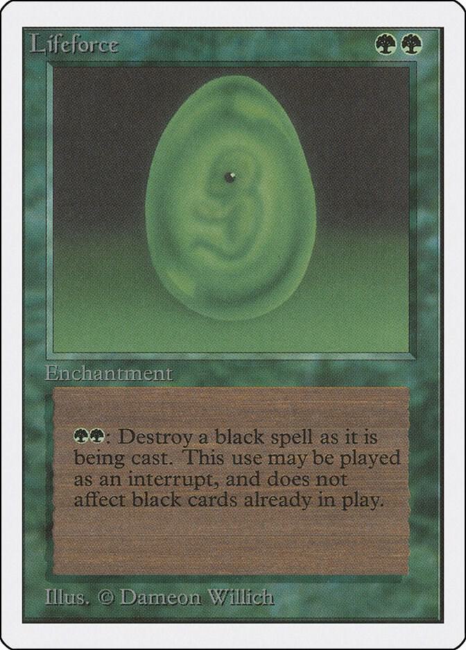 Lifeforce card from Unlimited Edition