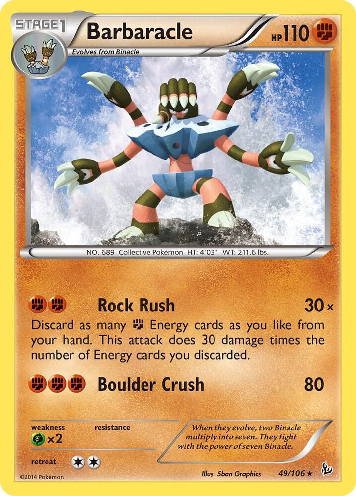 Barbaracle 49/106 card from XY - Flashfire