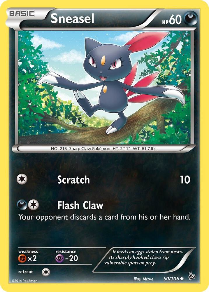 Sneasel (50) 50/106 card from XY - Flashfire
