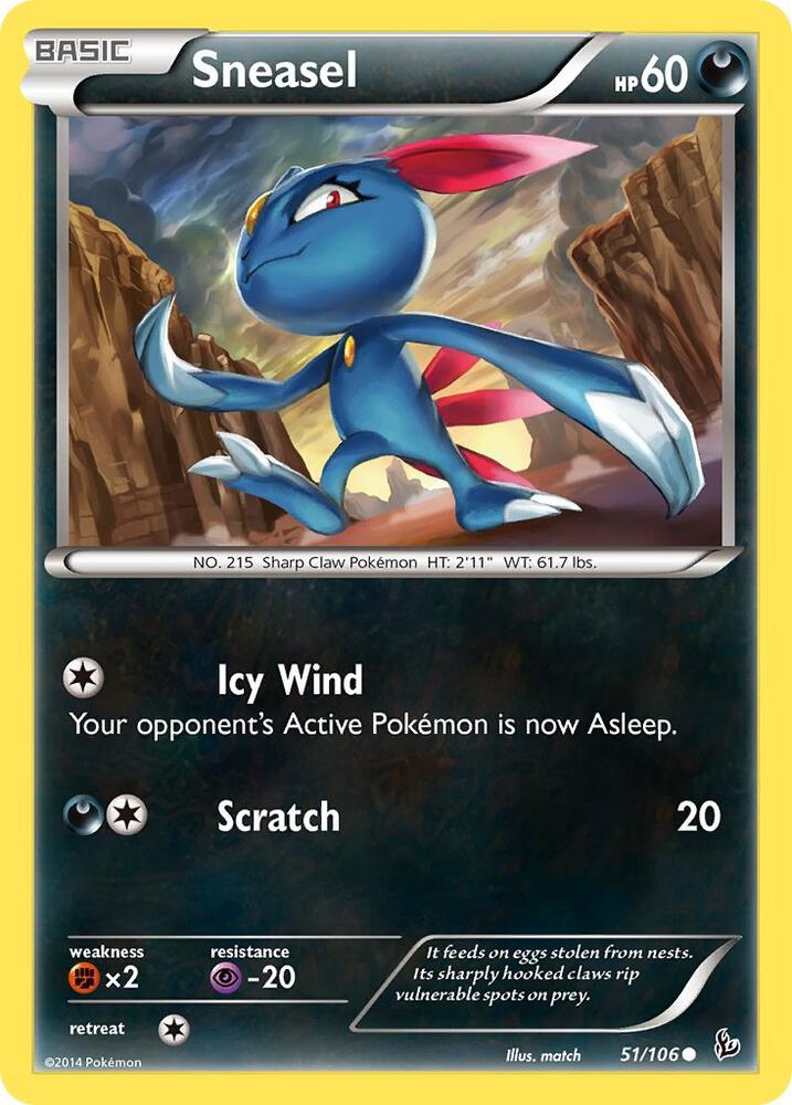 Sneasel (51) 51/106 card from XY - Flashfire