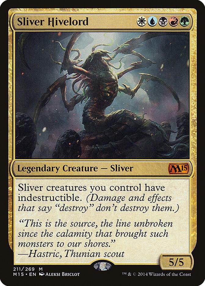 Sliver Hivelord 211 card from Magic 2015 (M15)