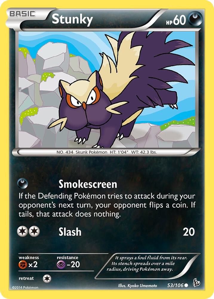 Stunky (53) 53/106 card from XY - Flashfire