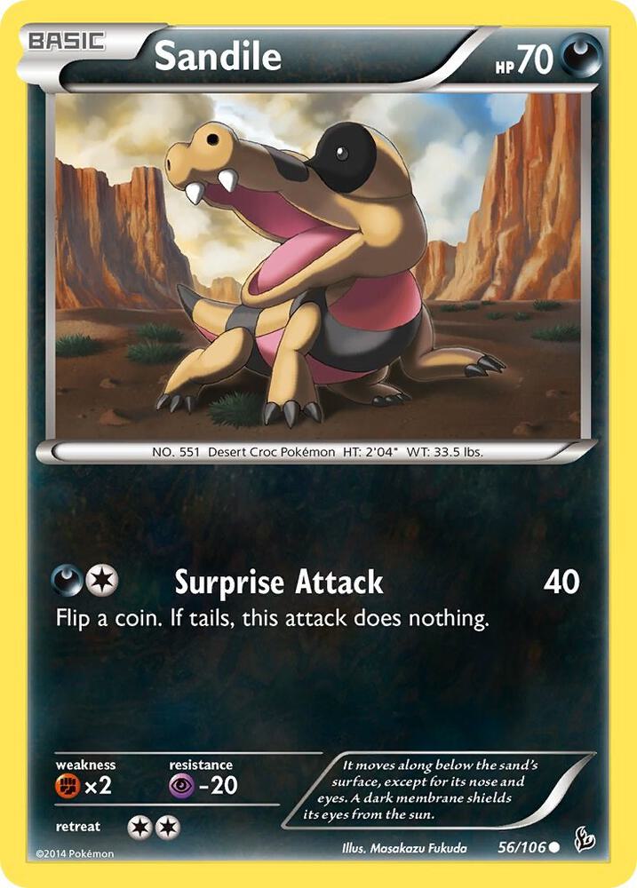 Sandile 56/106 card from XY - Flashfire
