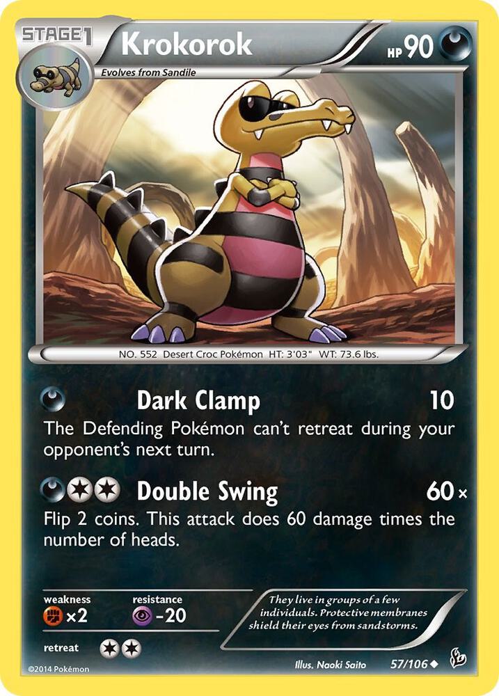 Krokorok 57/106 card from XY - Flashfire
