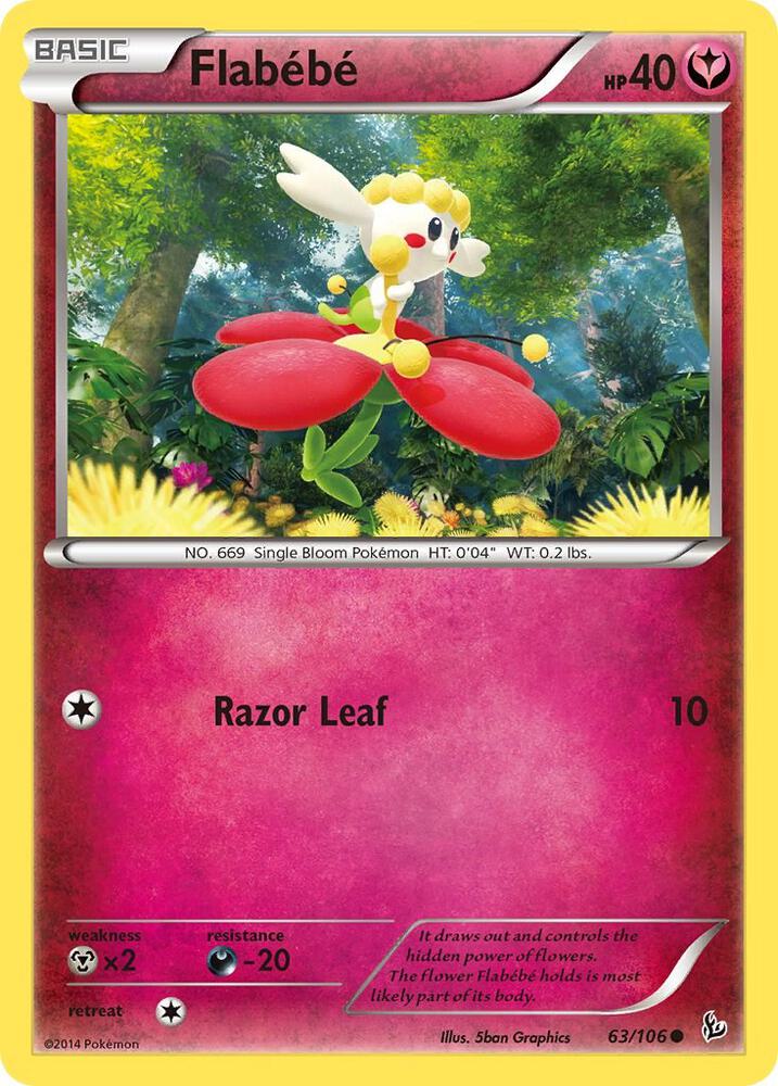 Flabebe (63) 63/106 card from XY - Flashfire