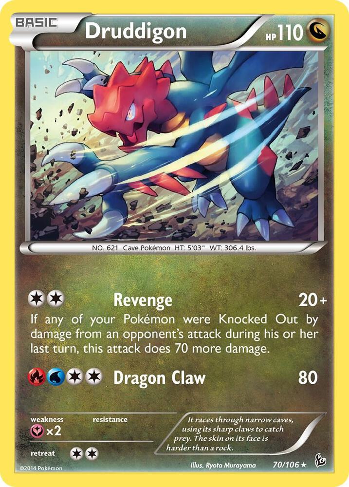 Druddigon 70/106 card from XY - Flashfire