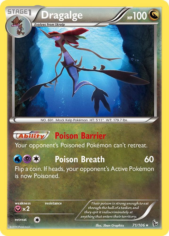 Dragalge 71/106 card from XY - Flashfire