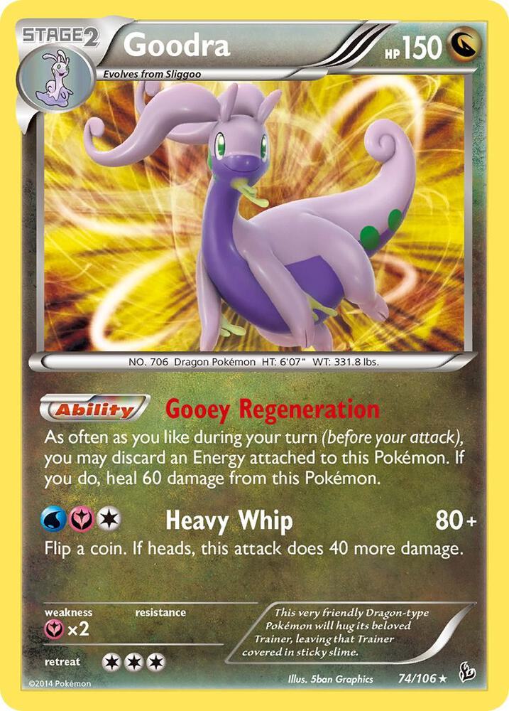Goodra 74/106 card from XY - Flashfire