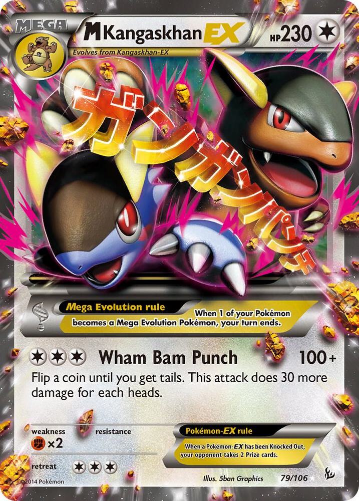 M Kangaskhan EX 79/106 card from XY - Flashfire