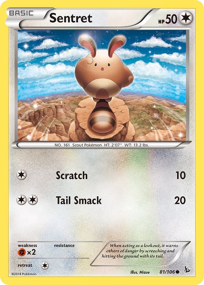 Sentret 81/106 card from XY - Flashfire