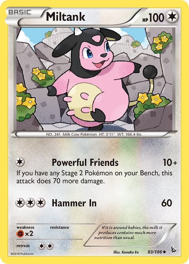 Miltank 83/106 card from XY - Flashfire