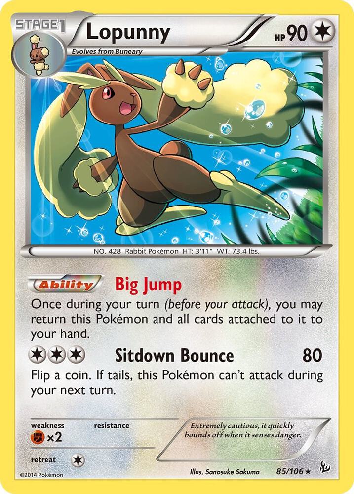 Lopunny 85/106 card from XY - Flashfire