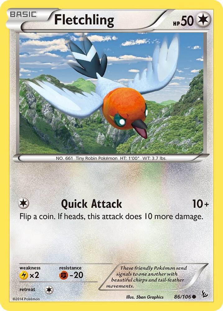 Fletchling 86/106 card from XY - Flashfire