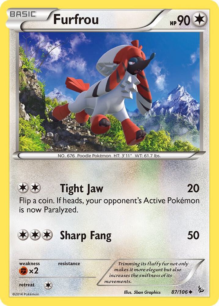 Furfrou 87/106 card from XY - Flashfire